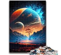 1000 Piece Jigsaw Puzzle for Adults Teens New Earth Universe Cosmos for And 14 Years And over Impossible Game Christmas Birthday Gift 50x75cm