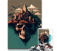 1000 Piece Jigsaw Puzzle for Adults Teens New Skull Adult Jigsaw,Artistic Wall Decor & Birthday Gift Idea for Friends, Home Office (size 38x26cm)
