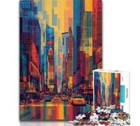1000 Piece Jigsaw Puzzle for Adults Teens New York Cityscape,Help The Brain Exercise Addictive Toys to Cultivate Patience Wall Decoration (38x26cm)