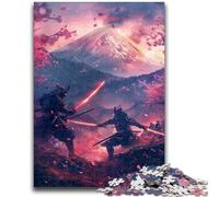 1000 Piece Jigsaw Puzzle for Adults Teens Ninja at The Foot of Mount Fuji Vibrant And Unique Design Relaxing & Challenging Puzzle Experience 50x75cm