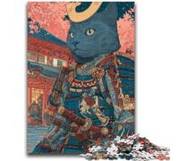 1000 Piece Jigsaw Puzzle for Adults Teens Ninja Cat Puzzles,Staycation Kill Time with Fully Interlocking Randomly Shaped Pieces (75x50cm)