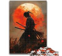 1000 Piece Jigsaw Puzzle for Adults Teens Ninja Under The Blood Moon Vibrant And Unique Design Relaxing & Challenging Puzzle Experience 50x75cm