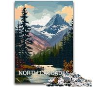 1000 Piece Jigsaw Puzzle for Adults Teens North Cascades National Park Poster Vibrant And Unique Design Relaxing & Challenging Puzzle Experience (size 50x70cm)