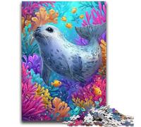 1000 Piece Jigsaw Puzzle for Adults Teens Ocean Seal 1000 Pieces for Adults,learning Educational Is Ideal As A Gift for The Whole Family (75x50cm)