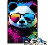 1000 Piece Jigsaw Puzzle for Adults Teens Panda Animal PopArt Vibrant And Unique Design Relaxing & Challenging Puzzle Experience 38x26cm