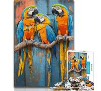 1000 Piece Jigsaw Puzzle for Adults Teens Parrot Oil Painting,Help The Brain Exercise Addictive Toys to Cultivate Patience Wall Decoration 75x50cm