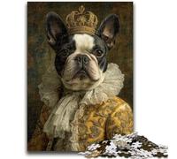 1000 Piece Jigsaw Puzzle for Adults Teens Pirate Captain French Bulldog Family Entertainment Toys Educational Game for Birthday, Chrismas for Ages 14+ 26x38cm