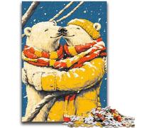 1000 Piece Jigsaw Puzzle for Adults Teens Polar Bear Couple Educational Games Home Decoration Birthday Present, Gifts for Age 14+ 50x75cm