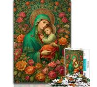 1000 Piece Jigsaw Puzzle for Adults Teens Portrait of Mary The Mother 1000 Piece Jigsaw,Stress Reliever Difficult Challenge Secret Santa Gifts 38x26cm