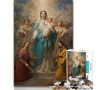 1000 Piece Jigsaw Puzzle for Adults Teens Portrait of Mary The Mother 1000 Pieces for Adults,Secret Santa Gifts for Age 14 Years Up (size 75x50cm)