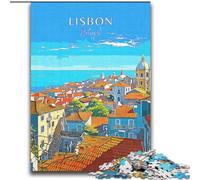 1000 Piece Jigsaw Puzzle for Adults Teens Portugal Lisbon Travel Challenging Game Toys Deal As Gifts for The Whole Family for Ages 14+ (38x52cm) 1000pcs