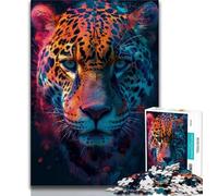 1000 Piece Jigsaw Puzzle for Adults Teens Psychadelic Jaguar 1000 Pieces for Adults,Birthday Present, Gifts, Wall Art for Ages 14+ (size 38x26cm)