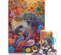1000 Piece Jigsaw Puzzle for Adults Teens Psychedelic Animal Hedgehog Jigsaw,Family Entertainment Toys with Matching Poster And Trivia Sheet 38x26cm