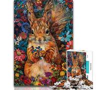 1000 Piece Jigsaw Puzzle for Adults Teens Psychedelic Animal Squirrel 1000 Piece Jigsaw,is Ideal As Gifts for The Whole Family Suitable for And 14 (size 75x50cm)