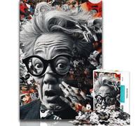1000 Piece Jigsaw Puzzle for Adults Teens Psychedelic Art Jigsaw,Family Entertainment Toys with Matching Poster And Trivia Sheet 38x26cm