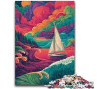 1000 Piece Jigsaw Puzzle for Adults Teens Psychedelic Boat Help The Brain Exercise Addictive Toys to Cultivate Patience Parent-child Interaction 50x75cm