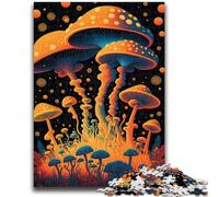 1000 Piece Jigsaw Puzzle for Adults Teens Psychedelic Mushroom Fores Challenging To Complete But Fun And Humorous Birthday Present, Gifts, Wall Art 50x75cm