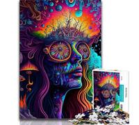 1000 Piece Jigsaw Puzzle for Adults Teens Psychedelic Nature 1000 Pieces for Adults,Challenging Game Gifts for Is Ideal As A Gift for The Whole Family 38x26cm