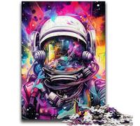 1000 Piece Jigsaw Puzzle for Adults Teens Psychedelic Smoke Astronaut Family Entertainment Toys Educational Game for Birthday, Chrismas for Ages 14+ 50x75cm