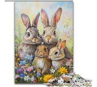 1000 Piece Jigsaw Puzzle for Adults Teens Rabbits in The Garden, Decompressing Intellectual Educational Toy Is Ideal As Gifts for The Whole Family (Size 50x75cm)