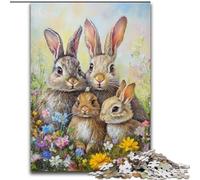 1000 Piece Jigsaw Puzzle for Adults Teens Rabbits in The Garden, Educational Toys Is Ideal As A Gift for The Whole Family (Size 26x38cm)