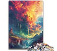 1000 Piece Jigsaw Puzzle for Adults Teens Rainbow Clouds Educational Games Home Decoration Birthday Present, Gifts for Age 14+ 38x26cm