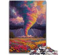 1000 Piece Jigsaw Puzzle for Adults Teens Rainbow Tornado Educational Family Game Is Ideal As Gifts for The Whole Family for 14+ 50x75cm