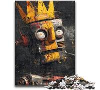 1000 Piece Jigsaw Puzzle for Adults Teens Robot in The Style of Basquiat for 14+ Difficult to Complete But Fun And Humorous Birthday Gift 38x26cm