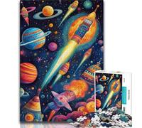1000 Piece Jigsaw Puzzle for Adults Teens Rocket And Spaceflight,Help The Brain Exercise Addictive Toys to Cultivate Patience Perfect Decoration (75x50cm)