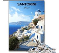 1000 Piece Jigsaw Puzzle for Adults Teens Santorini Greece Travel Challenging Game Toys Deal As Gifts for The Whole Family for Ages 14+ (50x75cm) 1000pcs