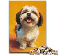 1000 Piece Jigsaw Puzzle for Adults Teens Shih Tzu Dog Challenging To Complete But Fun And Humorous Birthday Present, Gifts, Wall Art 26x38cm