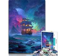 1000 Piece Jigsaw Puzzle for Adults Teens Ship Sailing on The Sea 1000 Pieces for Adults,Secret Santa Gifts for Age 14 Years Up (size 38x26cm)