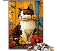 1000 Piece Jigsaw Puzzle for Adults Teens Sitting Cat, Educational Toys Is Ideal As A Gift for The Whole Family (Size 26x38cm)