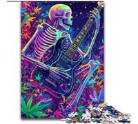 1000 Piece Jigsaw Puzzle for Adults Teens Skeleton Playing Guitar, Educational Games Home Decoration Is Ideal As A Gift for The Whole Family (size 26x38cm)