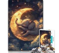 1000 Piece Jigsaw Puzzle for Adults Teens Sleeping Elephant Adult Jigsaw,Artistic Wall Decor & Birthday Gift Idea for Friends, Home Office (size 75x50cm)