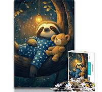 1000 Piece Jigsaw Puzzle for Adults Teens Sloth And Teddy Bear 1000 Piece Jigsaw,is Ideal As Gifts for The Whole Family Suitable for And 14 (size 38x26cm)
