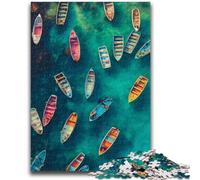 1000 Piece Jigsaw Puzzle for Adults Teens Small Boat on The Sea Teenager Jigsaw,Educational Games Home Decoration Birthday Present, Gifts, Wall Art (26x38cm)