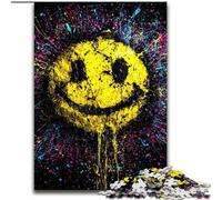 1000 Piece Jigsaw Puzzle for Adults Teens Smiling Emoticon, Help The Brain Exercise Addictive Toys to Cultivate Patience Perfect Decoration (Size 26x38cm)