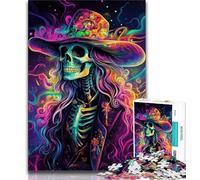 1000 Piece Jigsaw Puzzle for Adults Teens Smoky Skull 1000 Pieces for Adults,Secret Santa Gifts for Age 14 Years Up (size 75x50cm)