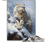 1000 Piece Jigsaw Puzzle for Adults Teens Snow Leopard, Suitable for People Aged 14 And Above Challenging To Complete But Fun And Humorous Great Gift (Size 50x75cm)