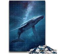 1000 Piece Jigsaw Puzzle for Adults Teens Space Whale Challenging To Complete But Fun And Humorous Educational Game for Birthday 26x38cm