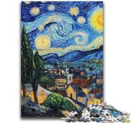 1000 Piece Jigsaw Puzzle for Adults Teens Starry Night Country Teenager Jigsaw,Educational Games Home Decoration Birthday Present, Gifts, Wall Art (26x38cm)