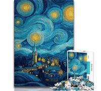 1000 Piece Jigsaw Puzzle for Adults Teens Starry Night starry sky 1000 Piece Puzzle,Classic Educational Games Beautiful Decoration 38x26cm
