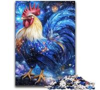 1000 Piece Jigsaw Puzzle for Adults Teens Starry Sky Rooster for And 14 Years And over Impossible Game Christmas Birthday Gift 26x38cm
