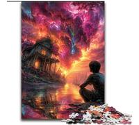 1000 Piece Jigsaw Puzzle for Adults Teens Storm Clouds, Help The Brain Exercise Addictive Toys to Cultivate Patience Perfect Decoration (Size 26x38cm)