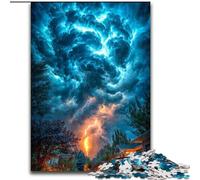 1000 Piece Jigsaw Puzzle for Adults Teens Storm Clouds, Help The Brain Exercise Addictive Toys to Cultivate Patience Perfect Decoration (Size 50x75cm)