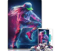 1000 Piece Jigsaw Puzzle for Adults Teens Street Dance Girl Adult Jigsaw,for Educational Game Challenge Toy Birthday Present, Gifts, Wall Art 26x38cm
