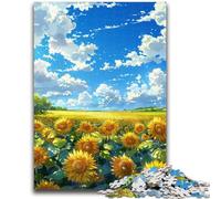 1000 Piece Jigsaw Puzzle for Adults Teens Sunflower Field Challenging To Complete But Fun And Humorous Unique Birthday And Gifts 50x75cm