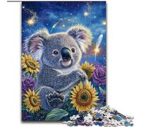 1000 Piece Jigsaw Puzzle for Adults Teens Sunflower Koala Learning Educational Toys Family Games Gifts for Friends And Family (size 26x38cm)