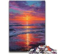 1000 Piece Jigsaw Puzzle for Adults Teens Sunset at Sea 1000 Piece Puzzle,Classic Educational Games Beautiful Decoration (38x26cm)